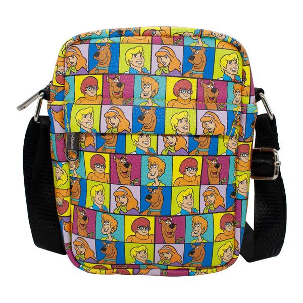 buckle down Women's Crossbody Wallet - Scooby Doo 5-Character Face Blocks Multi Color