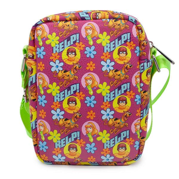 Buckle Down Women's Crossbody Wallet - Scooby Doo RELP Flowers With Daphne And Velma Collage Pink