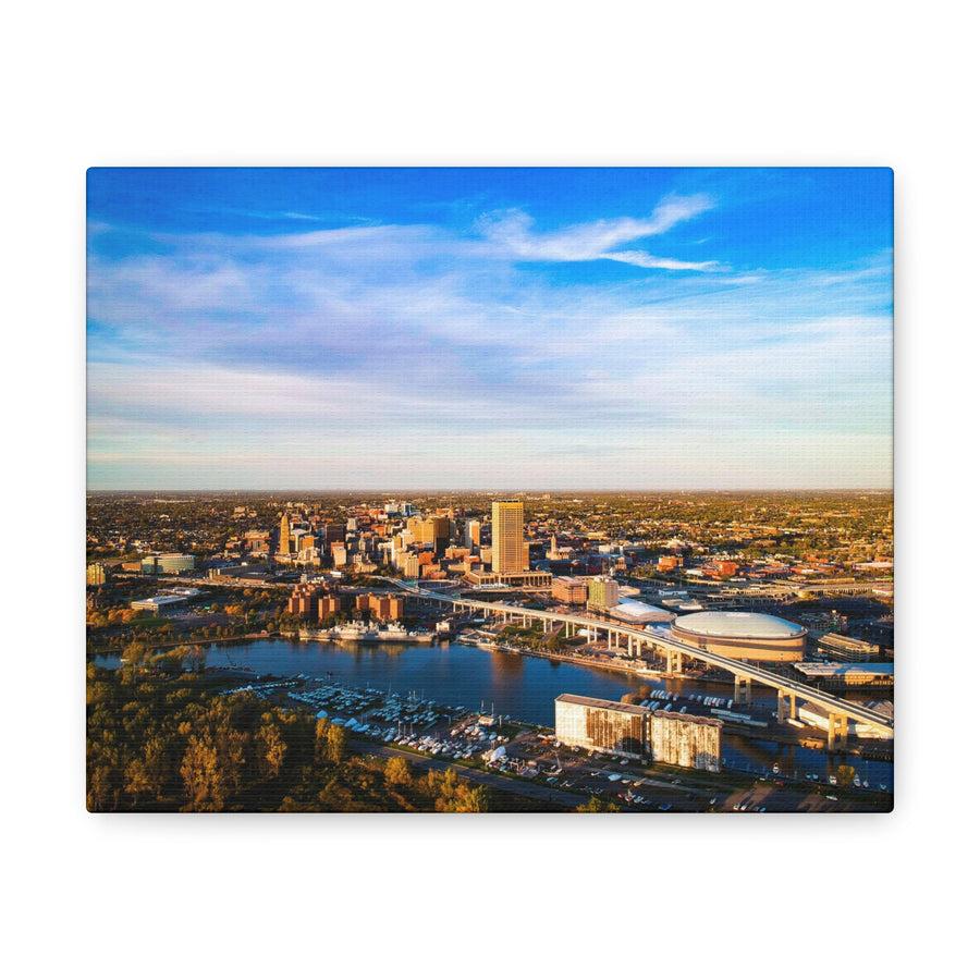 Buffalo Apparel Buffalo Waterfront Aerial - Canvas Photo