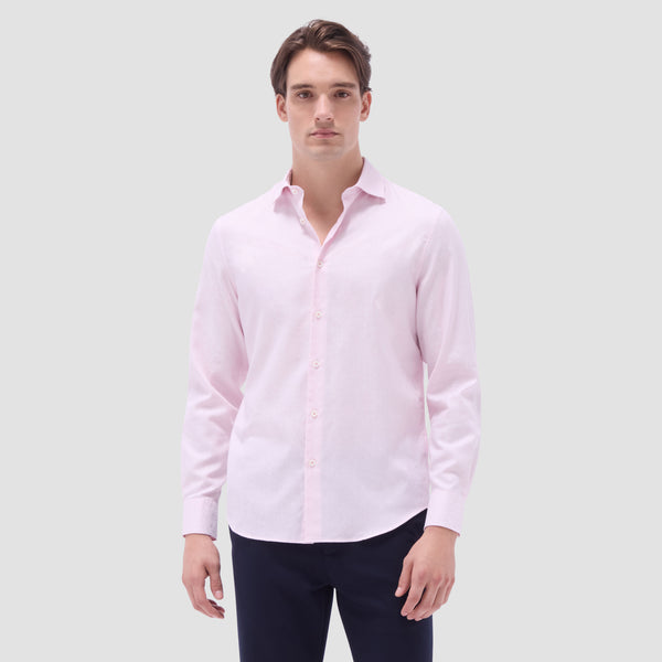 Bugatchi Axel Striped Floral Jacquard Shirt