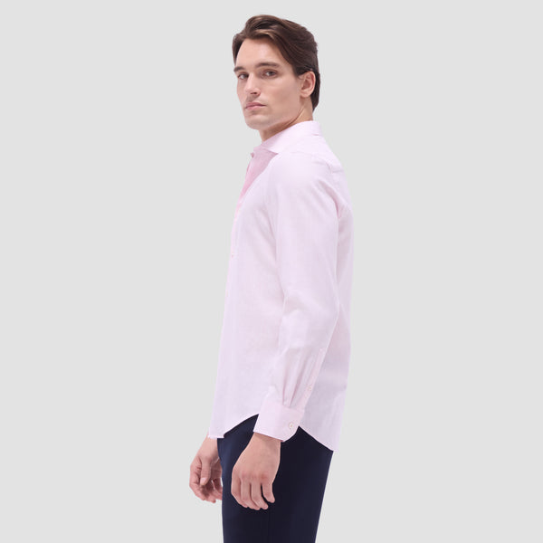 Bugatchi Axel Striped Floral Jacquard Shirt