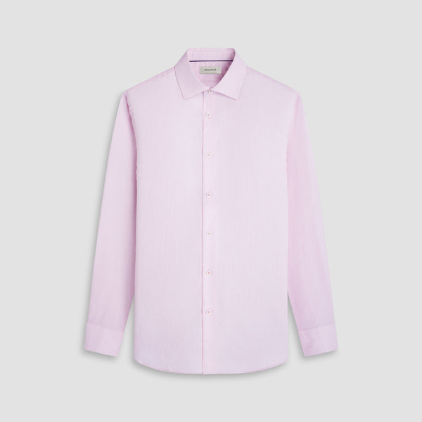 bugatchi Axel Striped Floral Jacquard Shirt