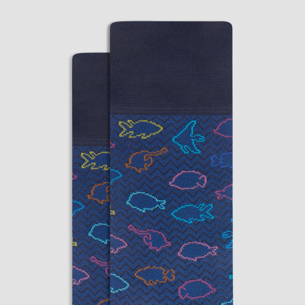 Bugatchi Fish Mid-Calf Socks