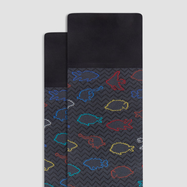 Bugatchi Fish Mid-Calf Socks