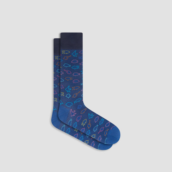 bugatchi Fish Mid-Calf Socks
