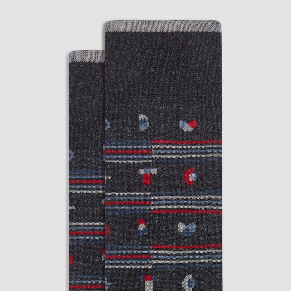 Bugatchi Geometric Mid-Calf Sock