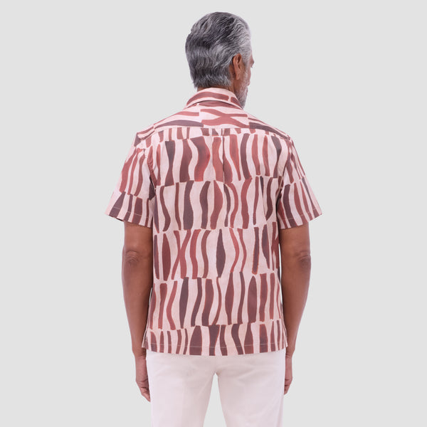 Bugatchi Jackson Abstract Zebra Camp Shirt