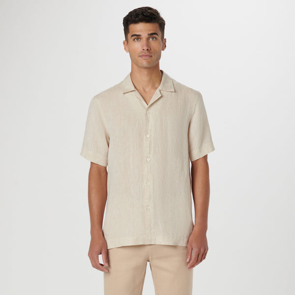 Bugatchi Jackson Solid Linen Camp Shirt