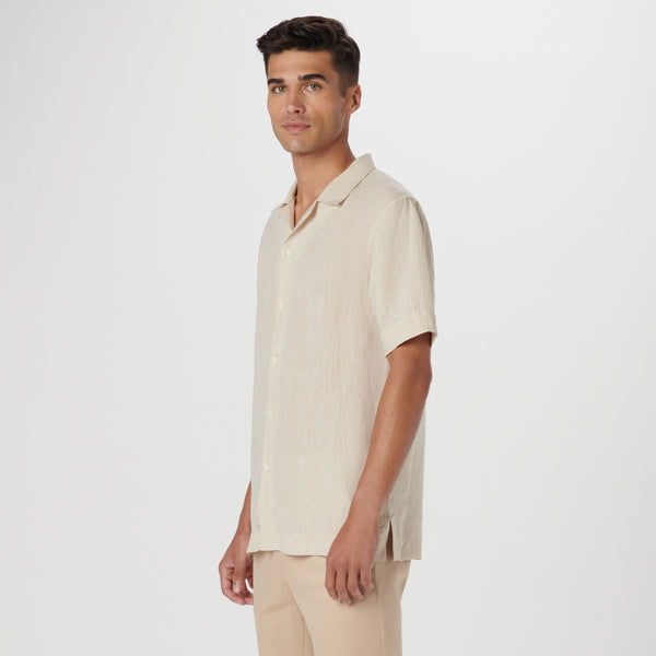 Bugatchi Jackson Solid Linen Camp Shirt