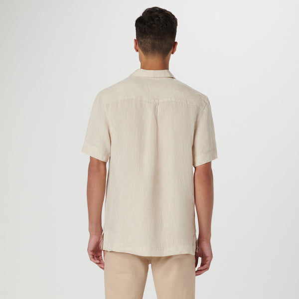 Bugatchi Jackson Solid Linen Camp Shirt
