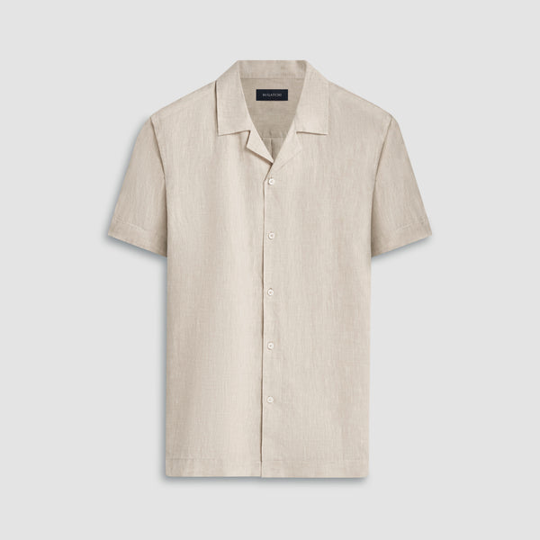 bugatchi Jackson Solid Linen Camp Shirt