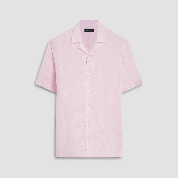 bugatchi Jackson Solid Linen Camp Shirt
