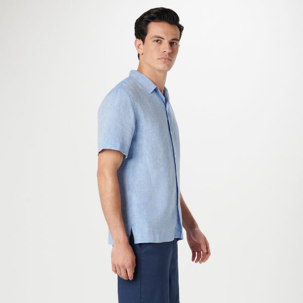 Bugatchi Jackson Solid Linen Camp Shirt