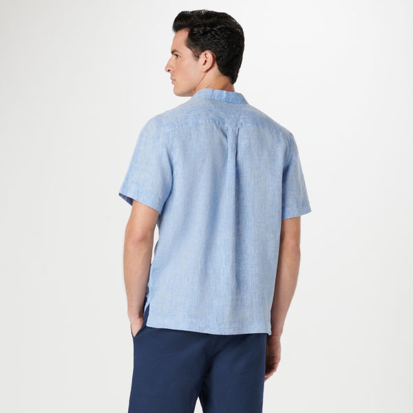 Bugatchi Jackson Solid Linen Camp Shirt