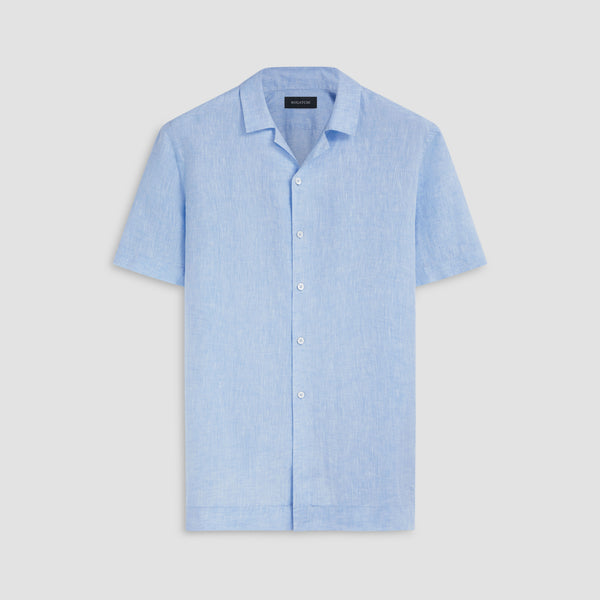 bugatchi Jackson Solid Linen Camp Shirt