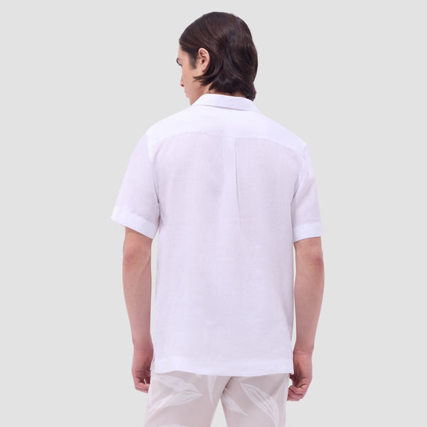 Bugatchi Jackson Solid Linen Camp Shirt