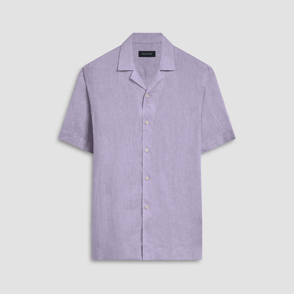 bugatchi Jackson Solid Linen Camp Shirt