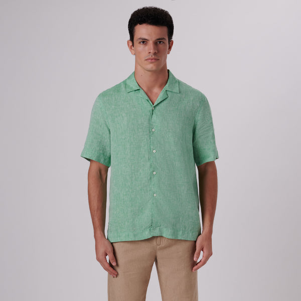 Bugatchi Jackson Solid Linen Camp Shirt