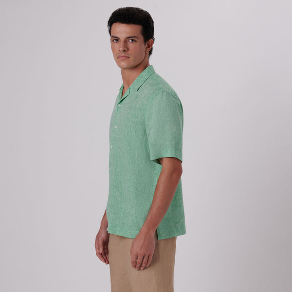 Bugatchi Jackson Solid Linen Camp Shirt