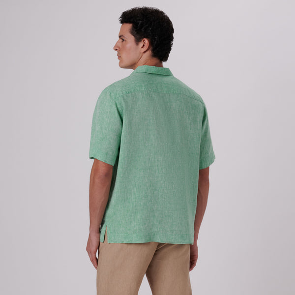 Bugatchi Jackson Solid Linen Camp Shirt
