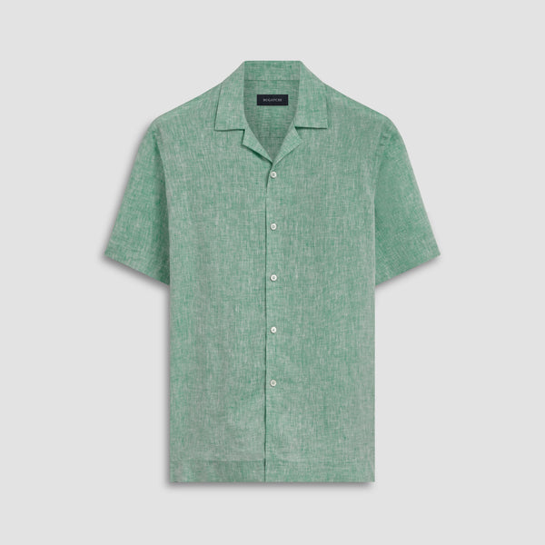 bugatchi Jackson Solid Linen Camp Shirt