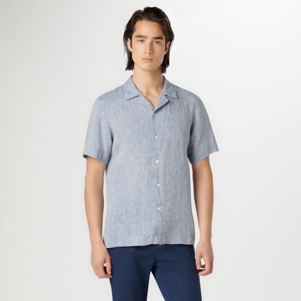 Bugatchi Jackson Solid Linen Camp Shirt