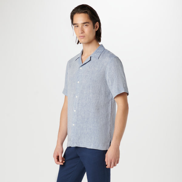 Bugatchi Jackson Solid Linen Camp Shirt