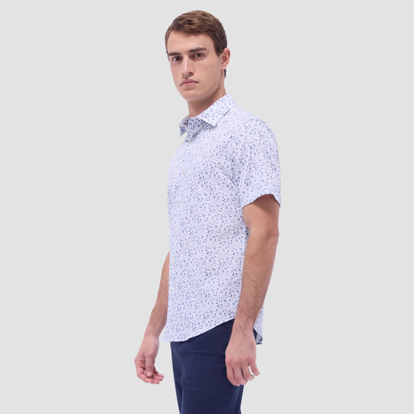Bugatchi Orson Coastal Toile Short-Sleeve Shirt