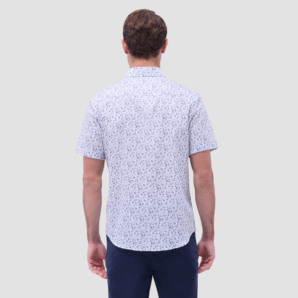 Bugatchi Orson Coastal Toile Short-Sleeve Shirt