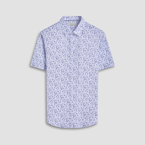bugatchi Orson Coastal Toile Short-Sleeve Shirt