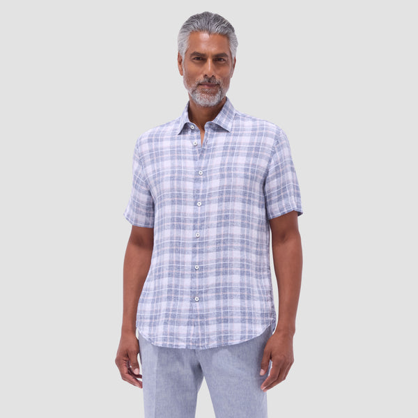 Bugatchi Orson Plaid Short-Sleeve Shirt