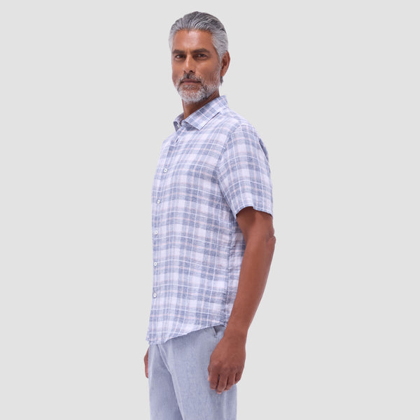 Bugatchi Orson Plaid Short-Sleeve Shirt