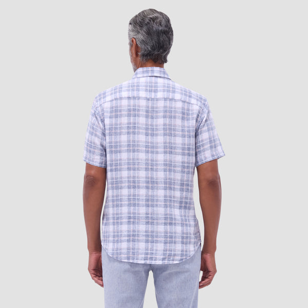 Bugatchi Orson Plaid Short-Sleeve Shirt