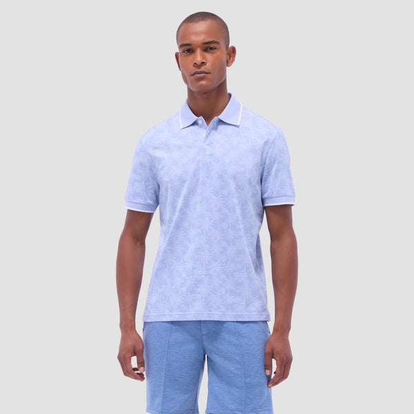 Bugatchi Palm Tree Jacquard Polo Shirt