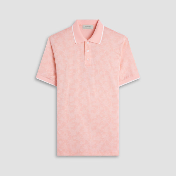 bugatchi Palm Tree Jacquard Polo Shirt