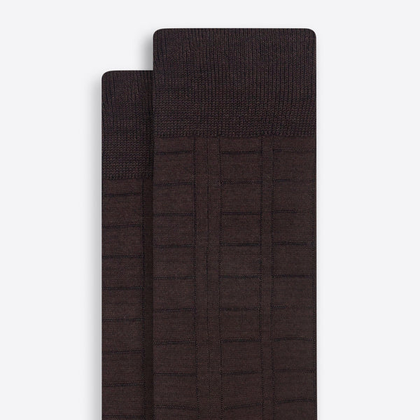 Bugatchi Raised Rib Stripe Mid-Calf Socks