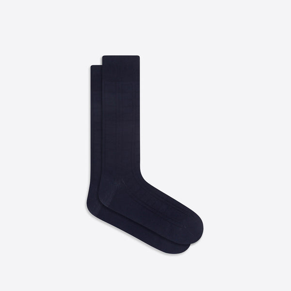 bugatchi Raised Rib Stripe Mid-Calf Socks