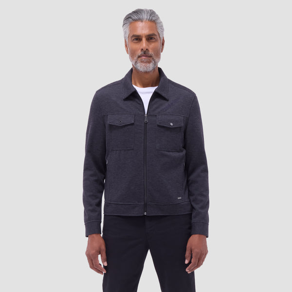 Bugatchi Soft Touch™ Heather Shirt Jacket