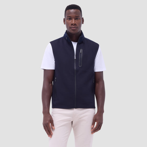Bugatchi Soft Touch™ Solid Vest With Hood