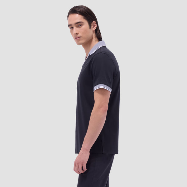 Bugatchi Solid Johnny Collar Polo Shirt