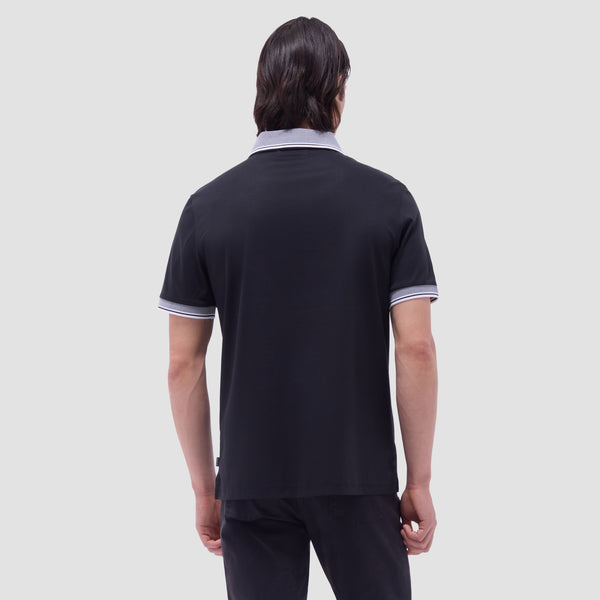 Bugatchi Solid Johnny Collar Polo Shirt