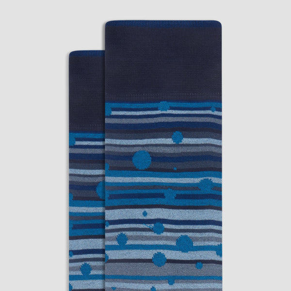 Bugatchi Striped Mid-Calf Socks