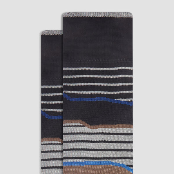 Bugatchi Striped Mid-Calf Socks