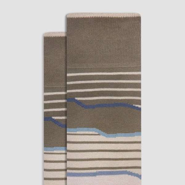 Bugatchi Striped Mid-Calf Socks