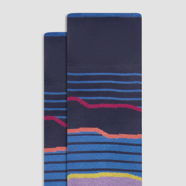 Bugatchi Striped Mid-Calf Socks