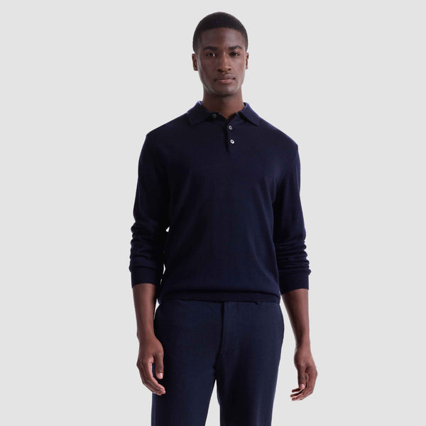 Bugatchi Super Merino™ Solid Polo Sweater