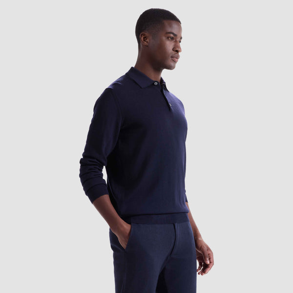 Bugatchi Super Merino™ Solid Polo Sweater