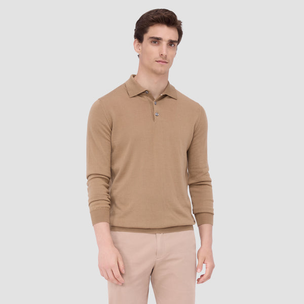 Bugatchi Super Merino™ Solid Polo Sweater