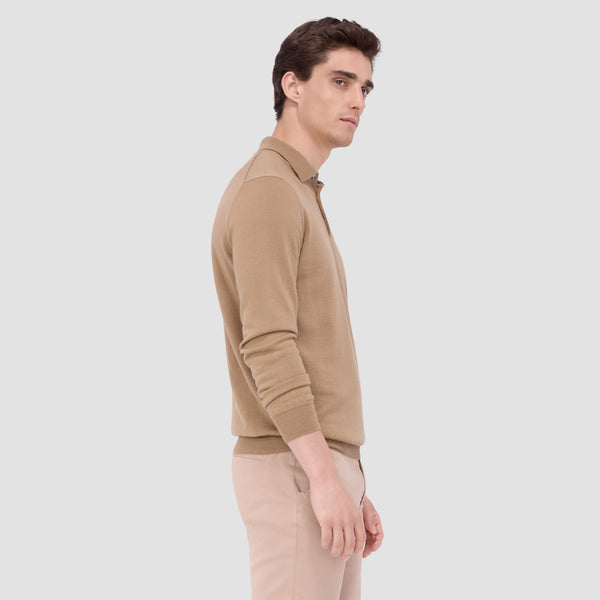 Bugatchi Super Merino™ Solid Polo Sweater