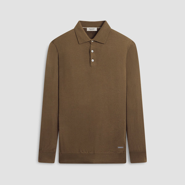 bugatchi Super Merino™ Solid Polo Sweater